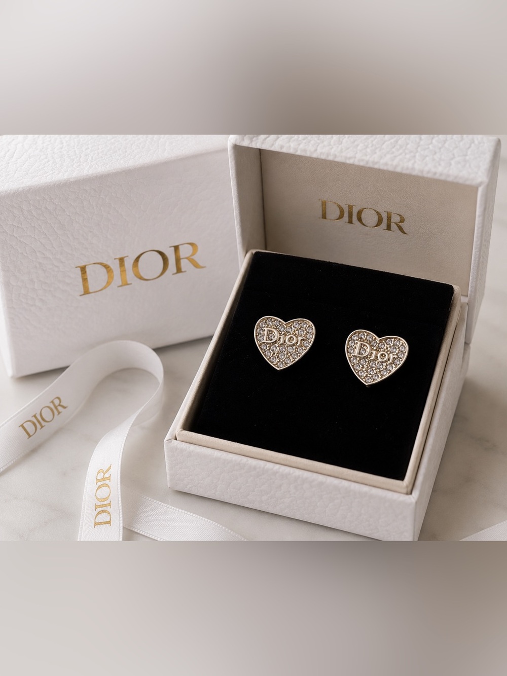 DIOR CRYSTAL EARRINGS - Picture 1 of 4